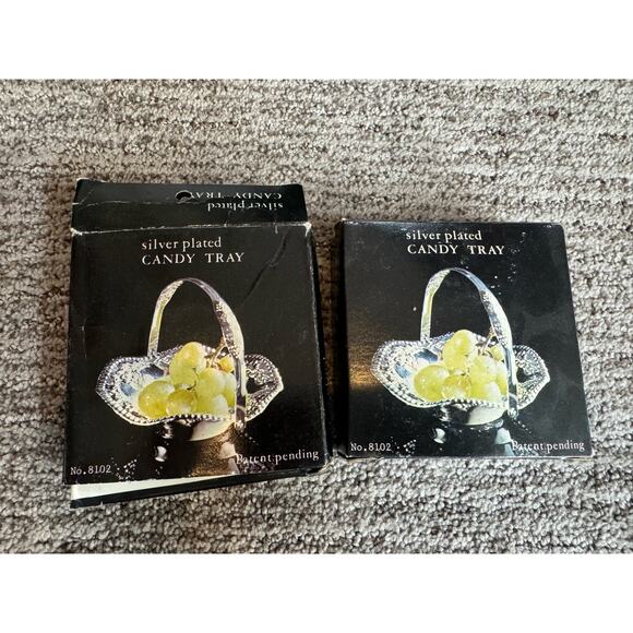 Vintage Silver Plated Candy Dishes (2) in box. - Picture 1 of 5